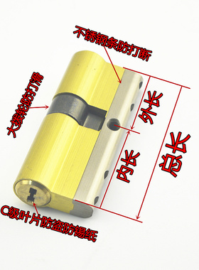 SX190超C级防打断叶片铁钥匙防锡纸防盗门锁芯超正气锁业出售