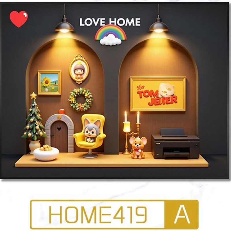 2025新型电表箱装饰画,免钻壁画,可爱卡通配电箱开关盖挂画