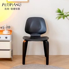 北欧简约小户型实木餐椅家用复古靠背书桌椅北欧网红休闲洽谈椅子