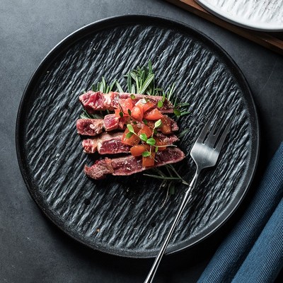 高级感西餐盘餐厅下午茶点心盘牛排盘饭盘饺子盘蔬菜水果沙拉盘子