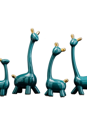 北欧轻奢小鹿长颈鹿小摆设书房客厅酒柜电视柜创意家居装饰品摆件