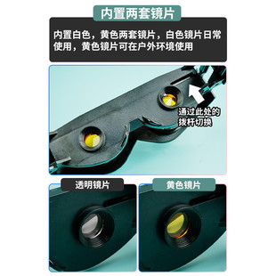 老年人眼鏡型放大鏡3倍高清老人看電視電腦手機(jī)多功能便攜可調(diào)焦