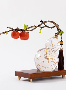 新中式透明葫芦摆件客厅电视柜酒柜样板间样品屋展示中心玄关摆设