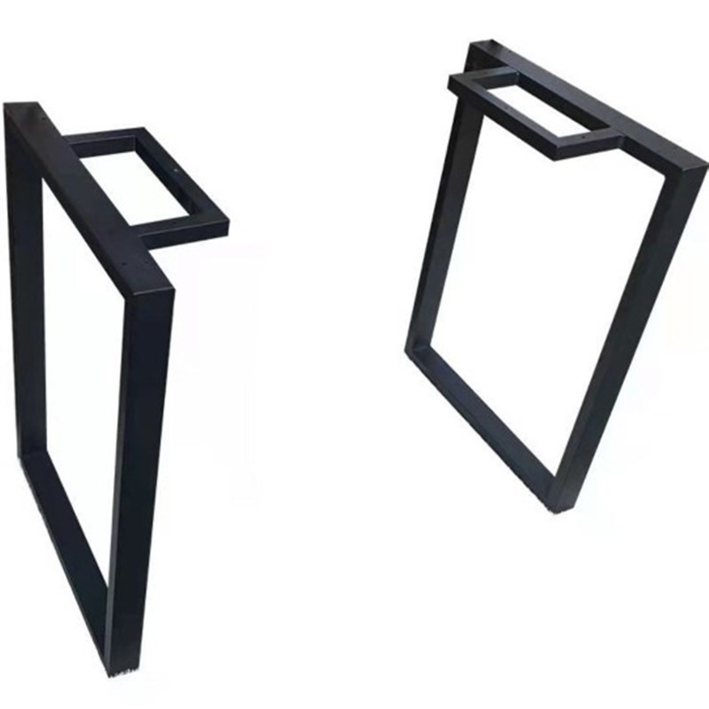 铁艺吧台腿餐桌腿支架黑色办公电脑桌书桌脚奶茶店桌腿餐台脚定制