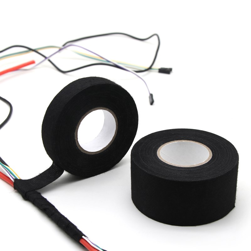 黑色绒布胶带耐高温电工线束汽车发动机舱隔音线路屏蔽绝缘胶带
