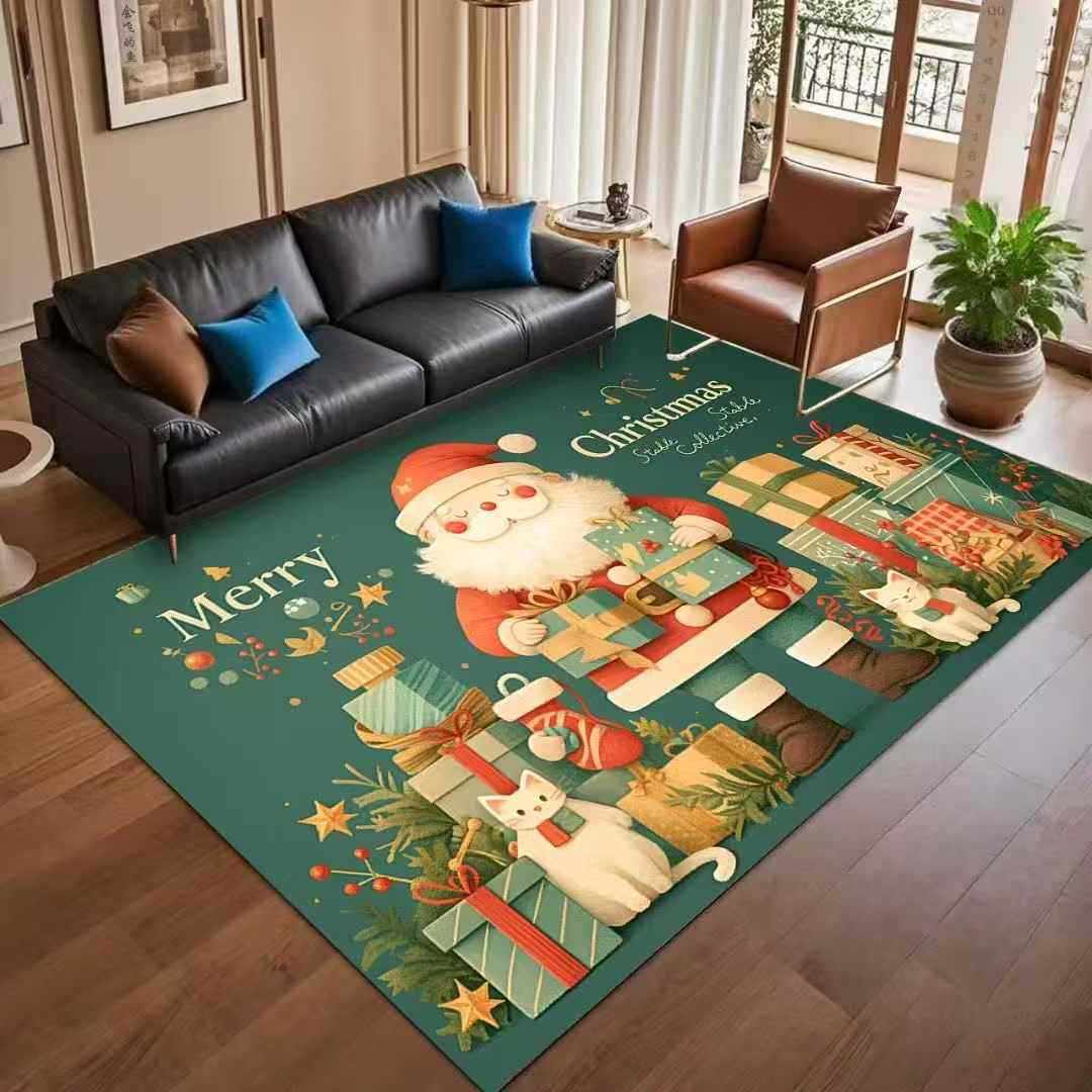 新款圣诞节地毯客厅水晶绒卡通沙发家用装饰全铺耐脏防滑地垫,居家布艺,家用脚垫,淘宝优惠券,粉丝福利购,淘宝优惠卷