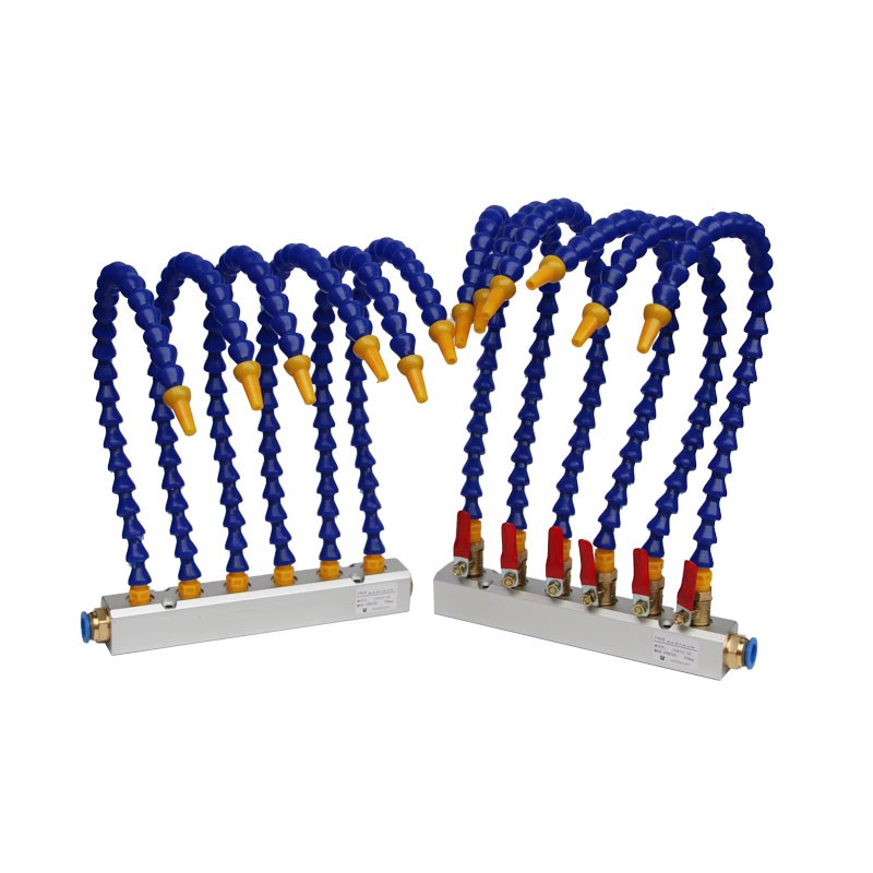 多管路分气块塑料竹节软管喷头机械吹气风喷嘴机床模具冲水冷却管