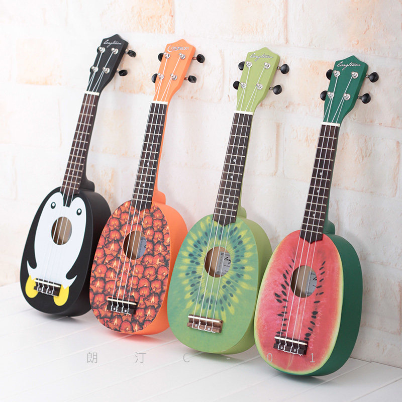 夏威夷尤克里里ukulele四弦琴小吉他 21寸ukelele乌克丽丽菠萝型