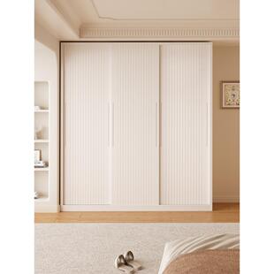 ENF级实木衣柜卧室家用小户型一门到顶简约新款推拉门衣橱可定制