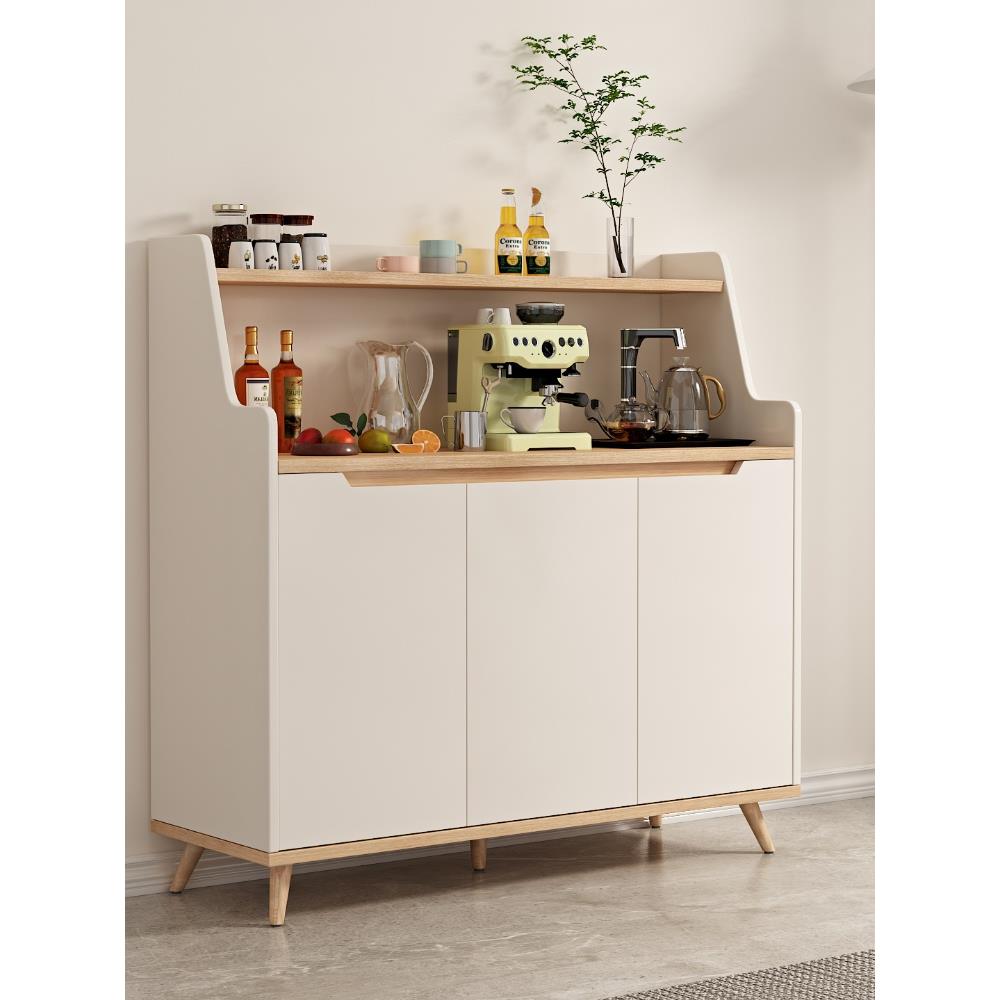 实木茶水柜轻奢餐边柜简约备餐柜靠墙一体客厅储物收纳边柜咖啡柜