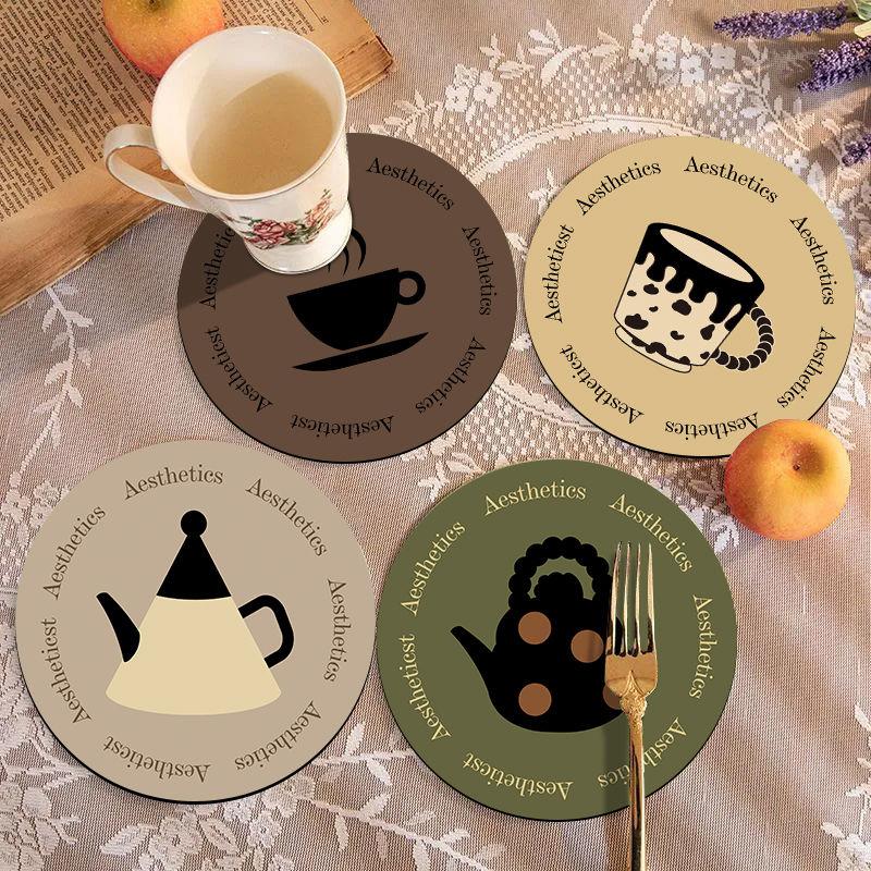 餐桌垫防烫垫隔热垫菜垫子碗垫餐垫餐盘垫圆形吸水速干茶杯垫家用