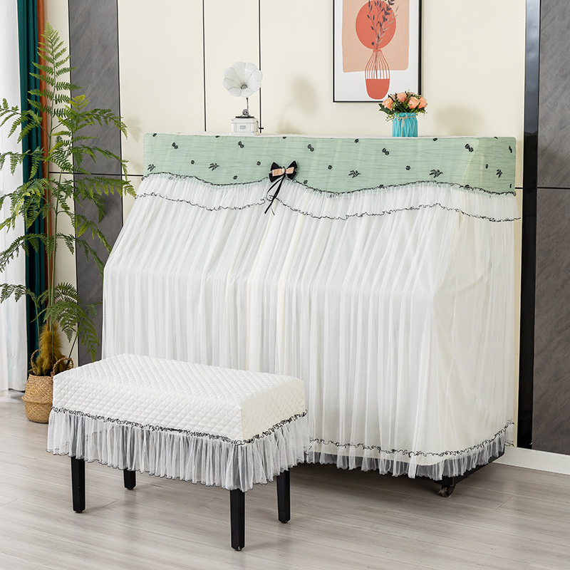 24新款时尚蕾丝钢琴罩套盖布布艺女生可爱钢琴防尘罩套琴凳套免取