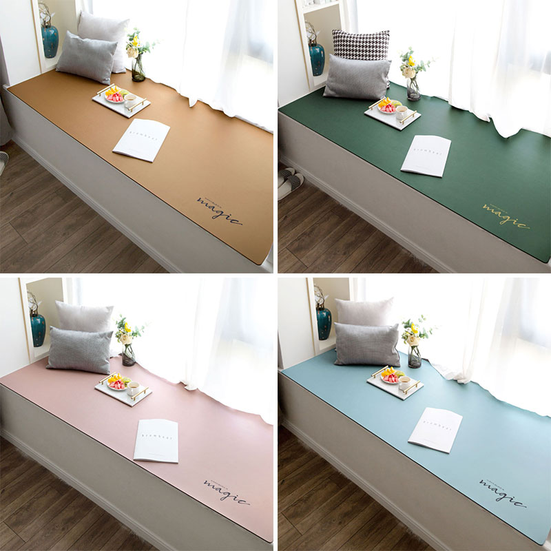 皮革飘窗垫】纯色百搭字母窗台垫四季款防污卧室阳台垫