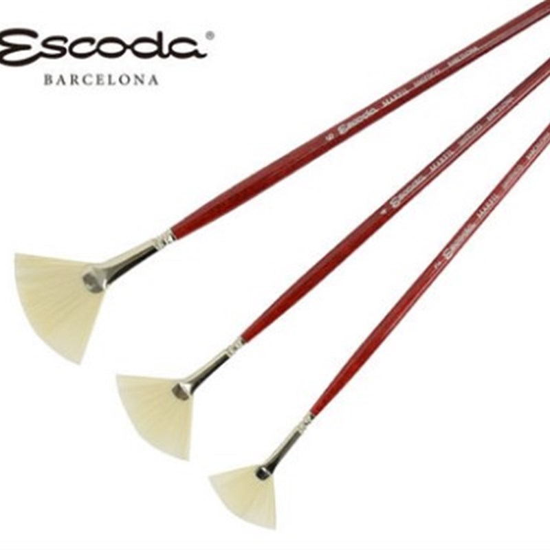 西班牙笔皇Escod扇形油画笔 猪鬃扇形画笔 CLSICO 57