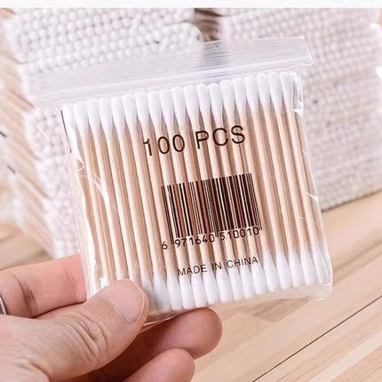 3包 双头棉棒棉签一次性化妆卸妆清洁棉签袋装掏耳朵棉棒E