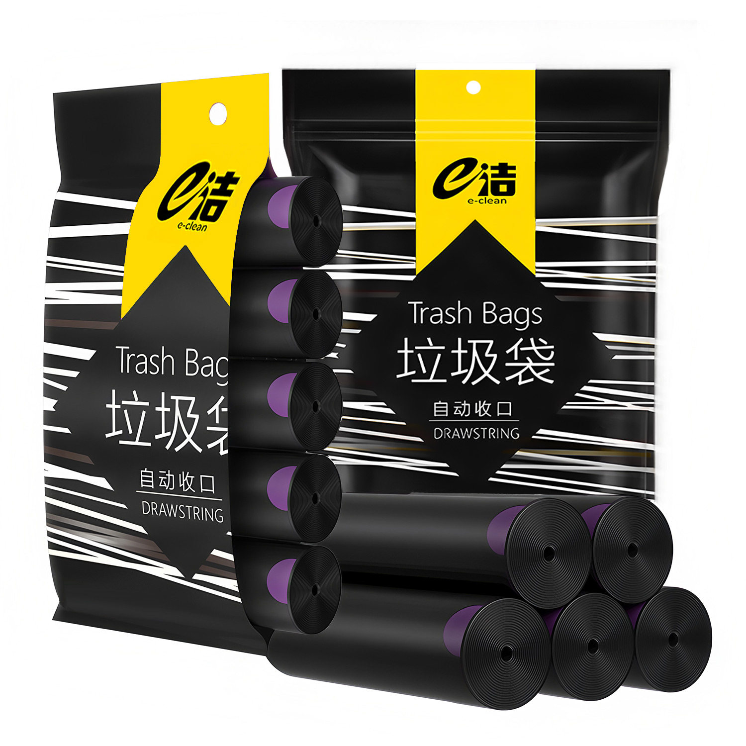 e洁垃圾袋加厚手提式家用黑色图片