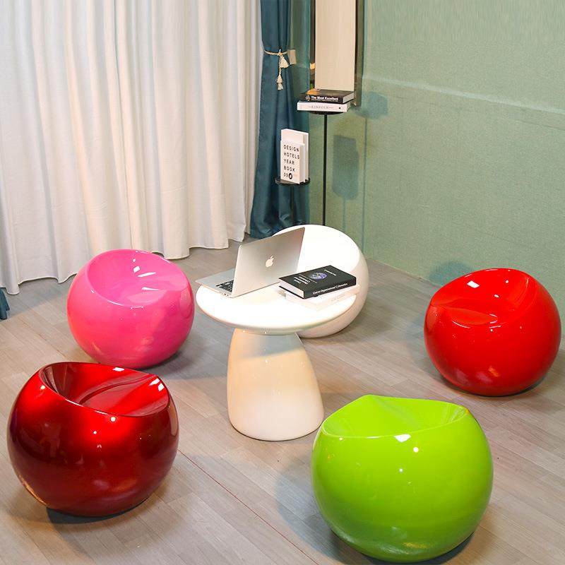 玻璃钢休闲座椅庭院户外坐凳创意休息区苹果桌椅商场美陈圆形坐凳,商业/办公家具,休闲椅系列,淘宝优惠券,粉丝福利购,淘宝优惠卷