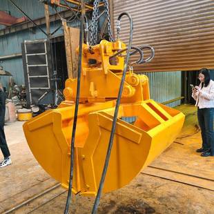 钩机贝壳抓斗河道挖沙斗港口卸沙卸煤斗挖掘机河道沟渠清淤抓斗