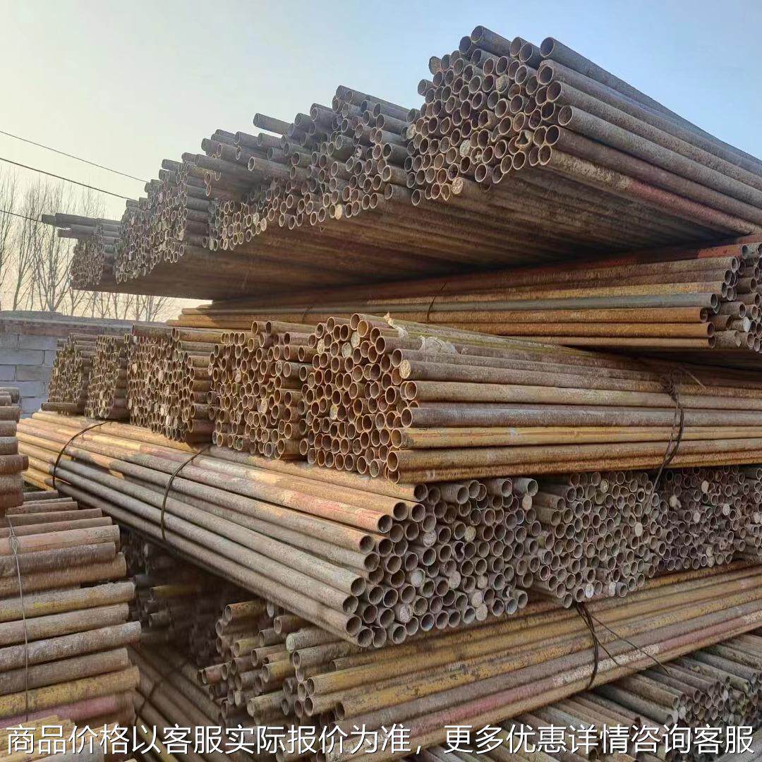 河南新旧建筑工地架管 脚手架钢管 红漆 黄漆管 焊管 排栅管