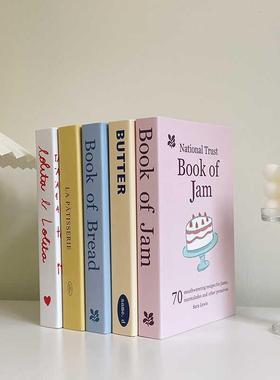 假书仿真书摆件轻奢拍摄道具书样板间软装 ins奶油风书房客厅装饰