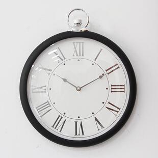 简约现代14寸拱形玻璃别致创意挂钟客厅卧室静音挂表钟表艺术时钟