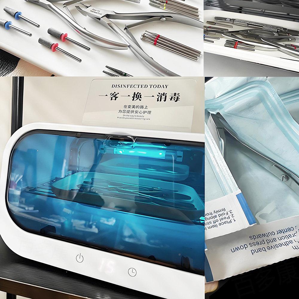 美甲镊子工具消毒柜机紫外手线毒盒小QVO消毒毒柜消器消化妆刷牙
