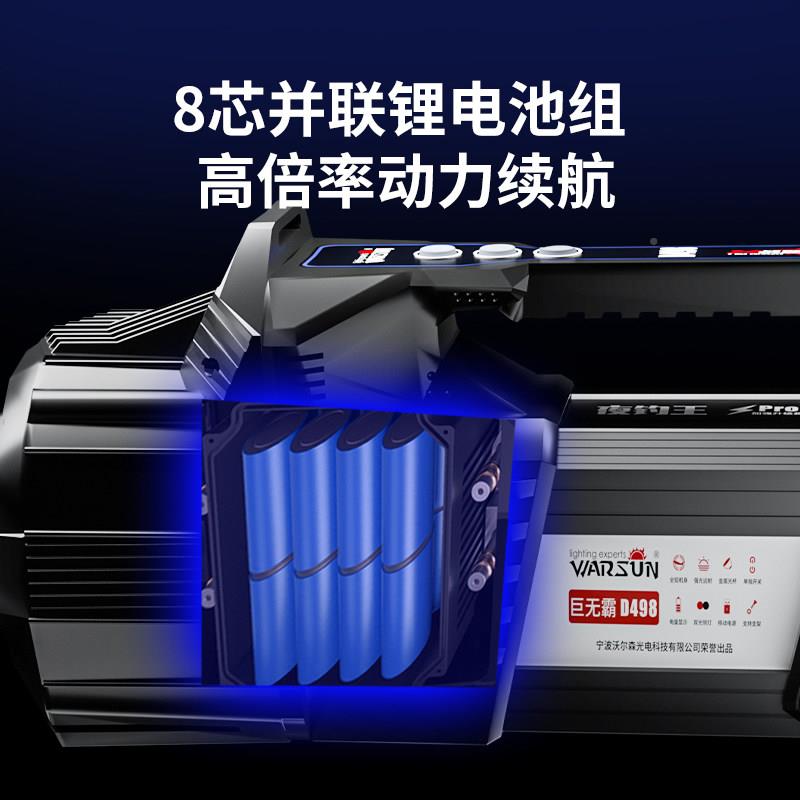 尔森率蓝光光激d498夜钓光钓鱼夜钓灯强光超亮疝气大功夜炮野钓沃