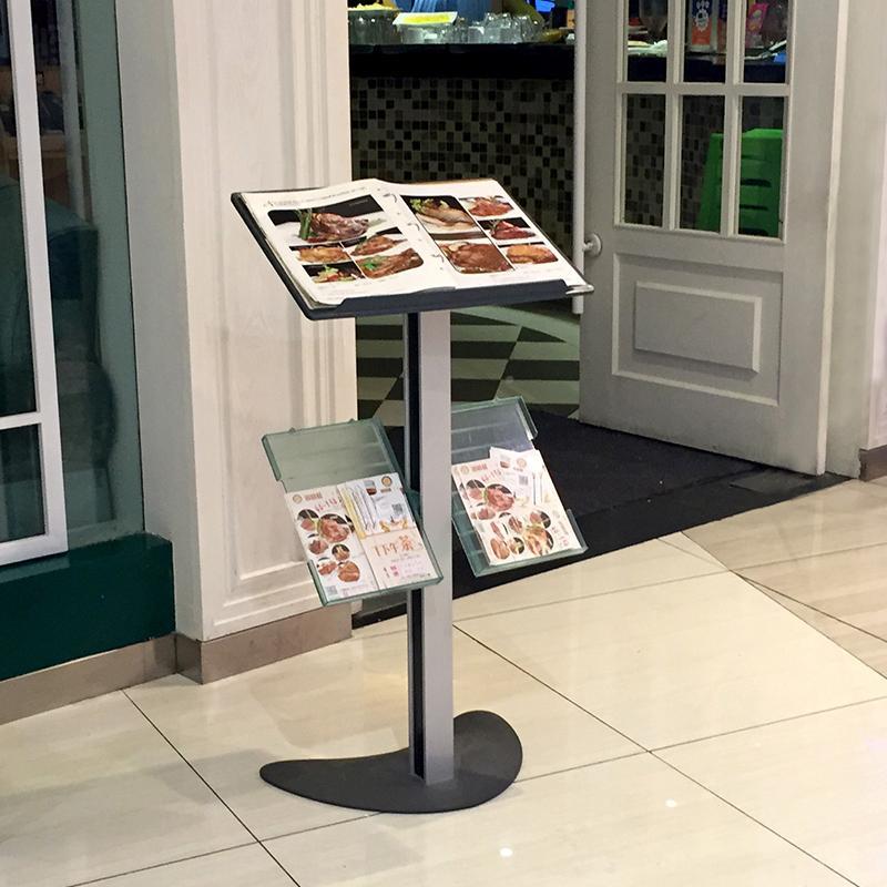 广告海示报立式菜单展水架店门口菜谱宣传餐厅翻牌页落地合同公架