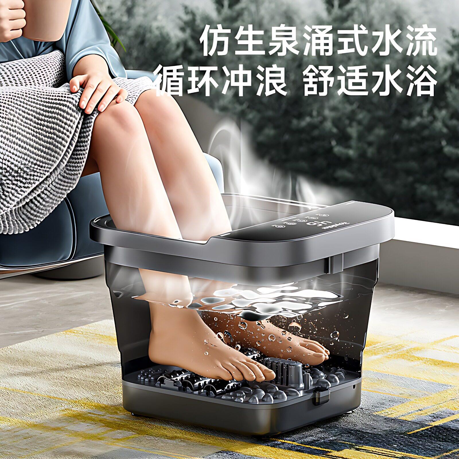 011V气泡折叠足浴盆泡脚ZY-001 (家用恒温加桶洗脚热桶小型足浴按
