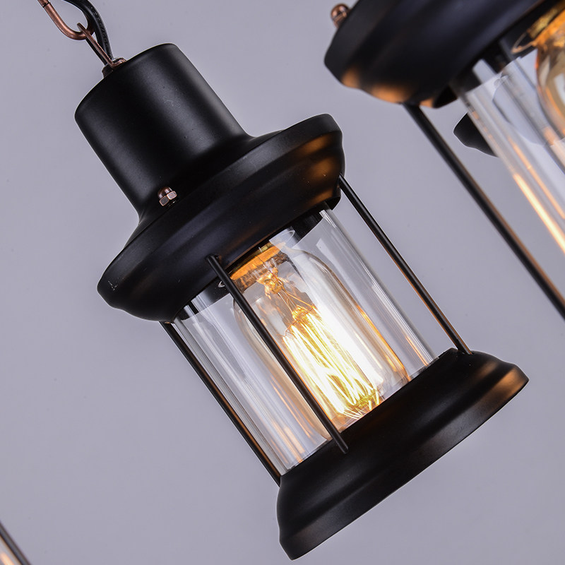 复古工业风吊灯咖啡餐厅酒吧台烧烤店铺美式怀旧创意个性实木灯具