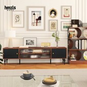 法式 小户型客厅储物柜中古风高档家具定制机柜 复古电视柜黑色美式