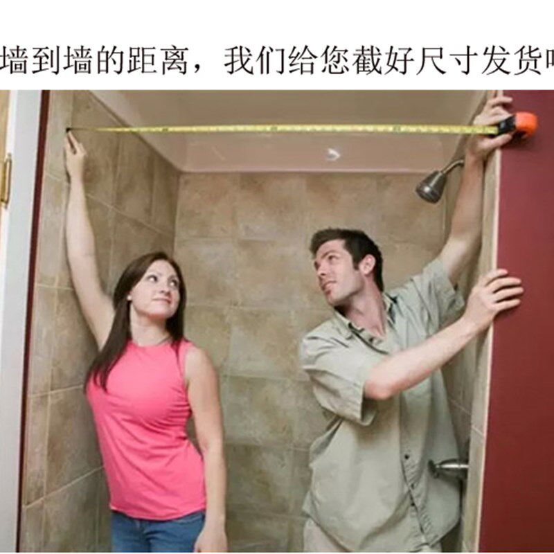 坚如磐石 加厚304不锈钢 浴帘杆 直杆 专用纯铜法兰可挂湿衣服哦
