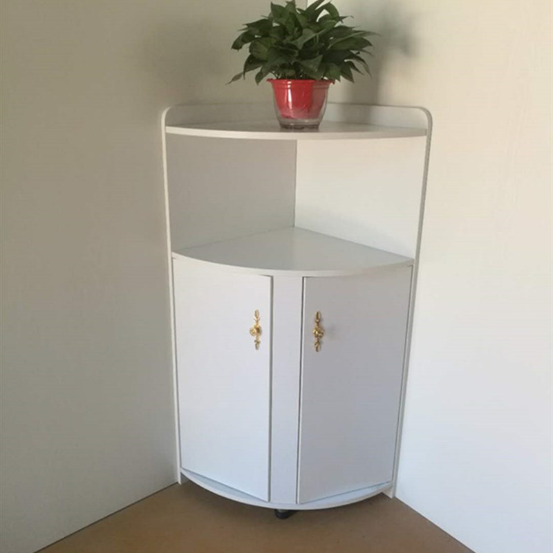 角柜墙角柜储物柜转角柜卧室圆弧置物架客厅边柜实木简约带门包邮