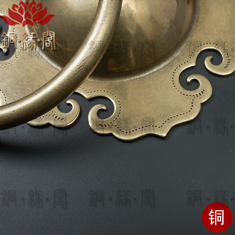 仿古拉手古铜中式大门把手纯铜拉把老式木门门环复古双开门拉环