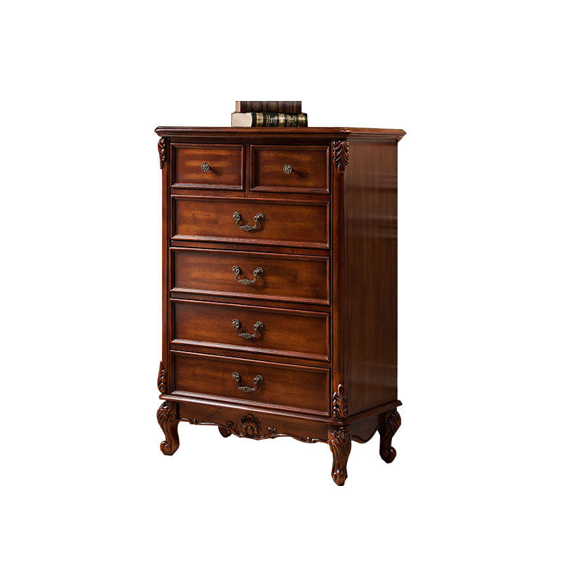 欧式六斗柜实木客厅欧式斗柜靠墙抽屉式斗橱收纳柜储物柜卧室柜子