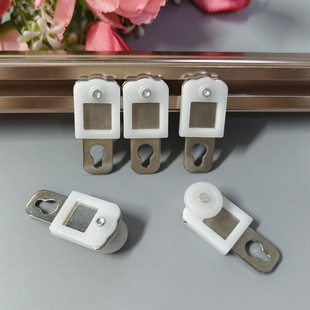 窗帘轨道单侧滑轮金属侧轮导轨走珠轮直轨滚轮窗配辅料窗帘单侧轮