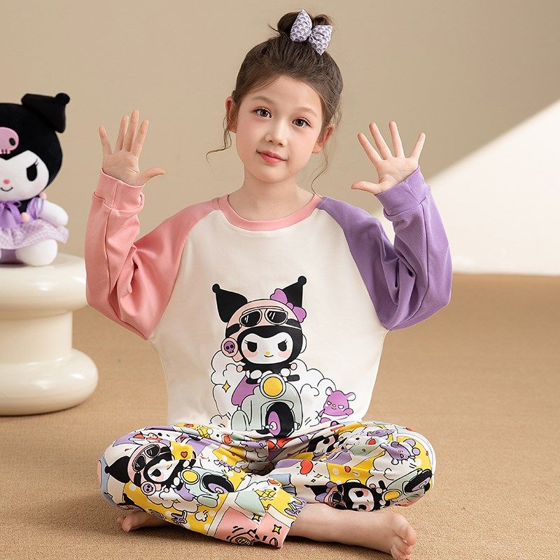 儿童睡衣女童春秋季纯棉长袖套装中大童公主初中生女孩家居服新款,童装/婴儿装/亲子装,家居服套装,淘宝优惠券,粉丝福利购,淘宝优惠卷