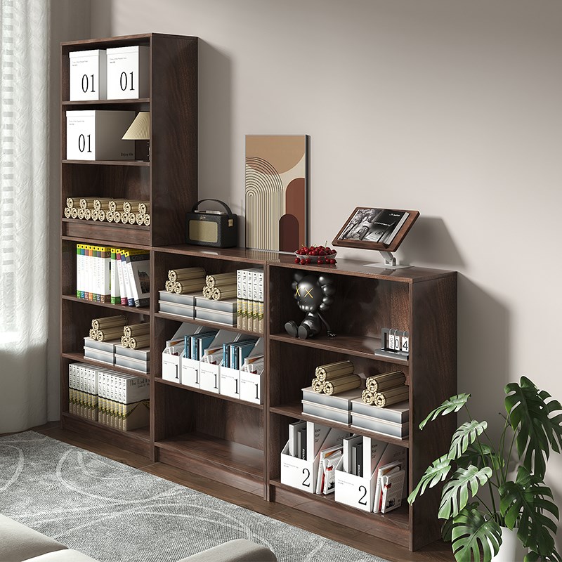 北欧简约黑白胡桃木纹色billy比利书柜收纳置物柜落地书架