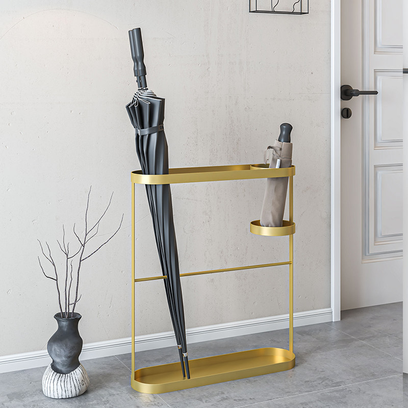 北欧铁艺雨伞架简约创意收纳雨伞桶家用置物架落地酒店商用挂伞架