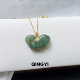 天然俄料和田玉碧玉小马吊坠18k金女款 生肖鸭蛋青玉石挂件送朋友