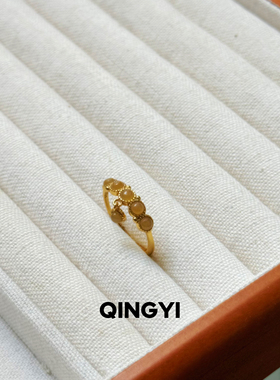 天然新疆且末和田玉糖玉戒指红糖色女款s925银玉石指环送朋友礼物