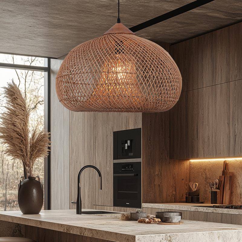 东编南亚纯手工藤编灯具日民式侘寂风设计师复古WMN酒店吧宿台藤