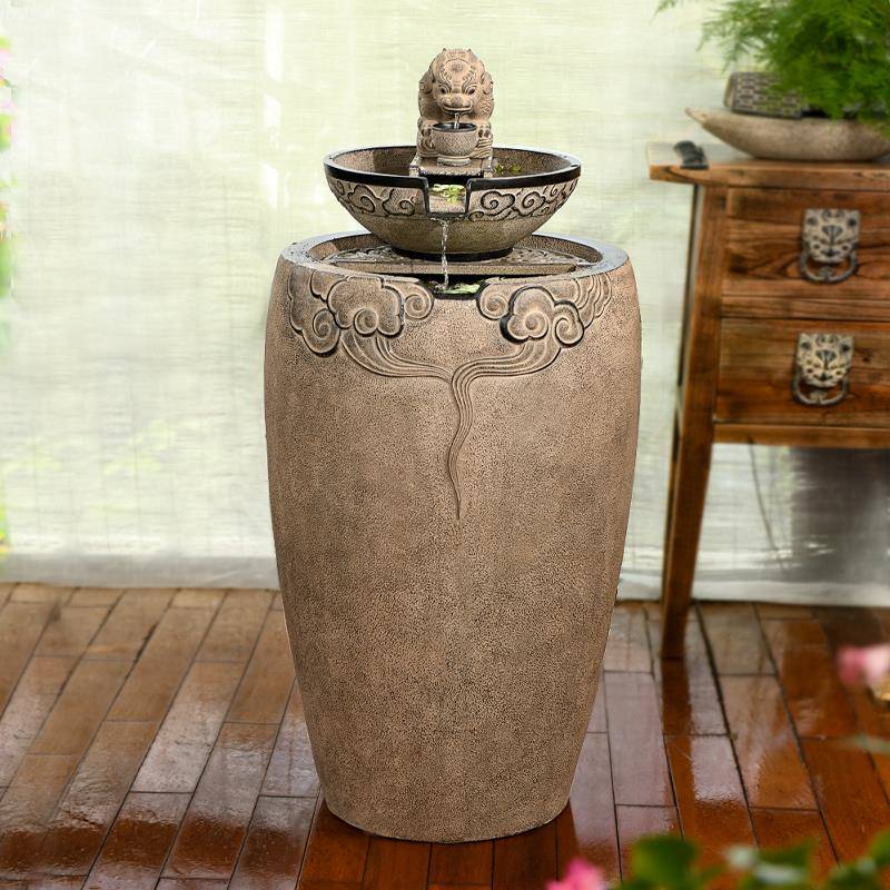 庭院水DOA摆件室外水吐水景水系景流循环水户外阳观台鱼缸造景布