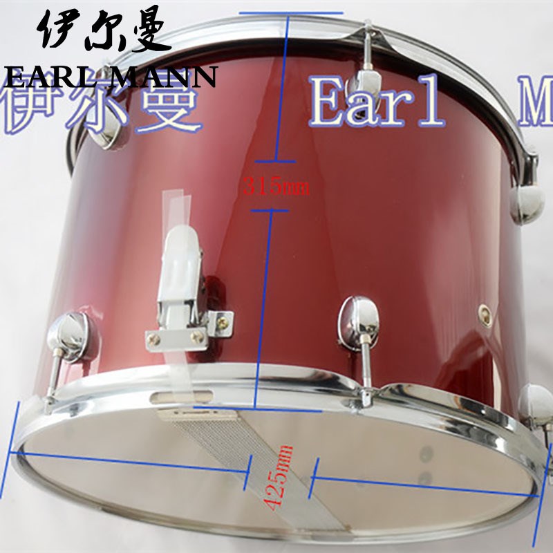 伊尔曼乐器 木腔小军鼓 17寸酒N红色小军鼓打击乐器