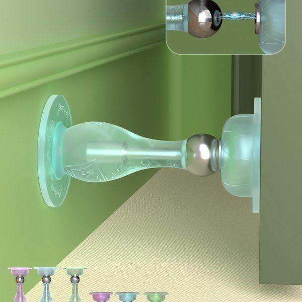 门吸免打孔新款门挡器门后防碰撞地吸强磁铁静音卫生间玻璃房门阻