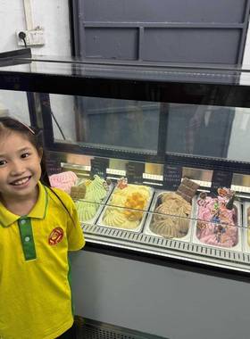 明毅 1/4 8盘ice cream display showcase 商用雪糕柜 卧式冰柜