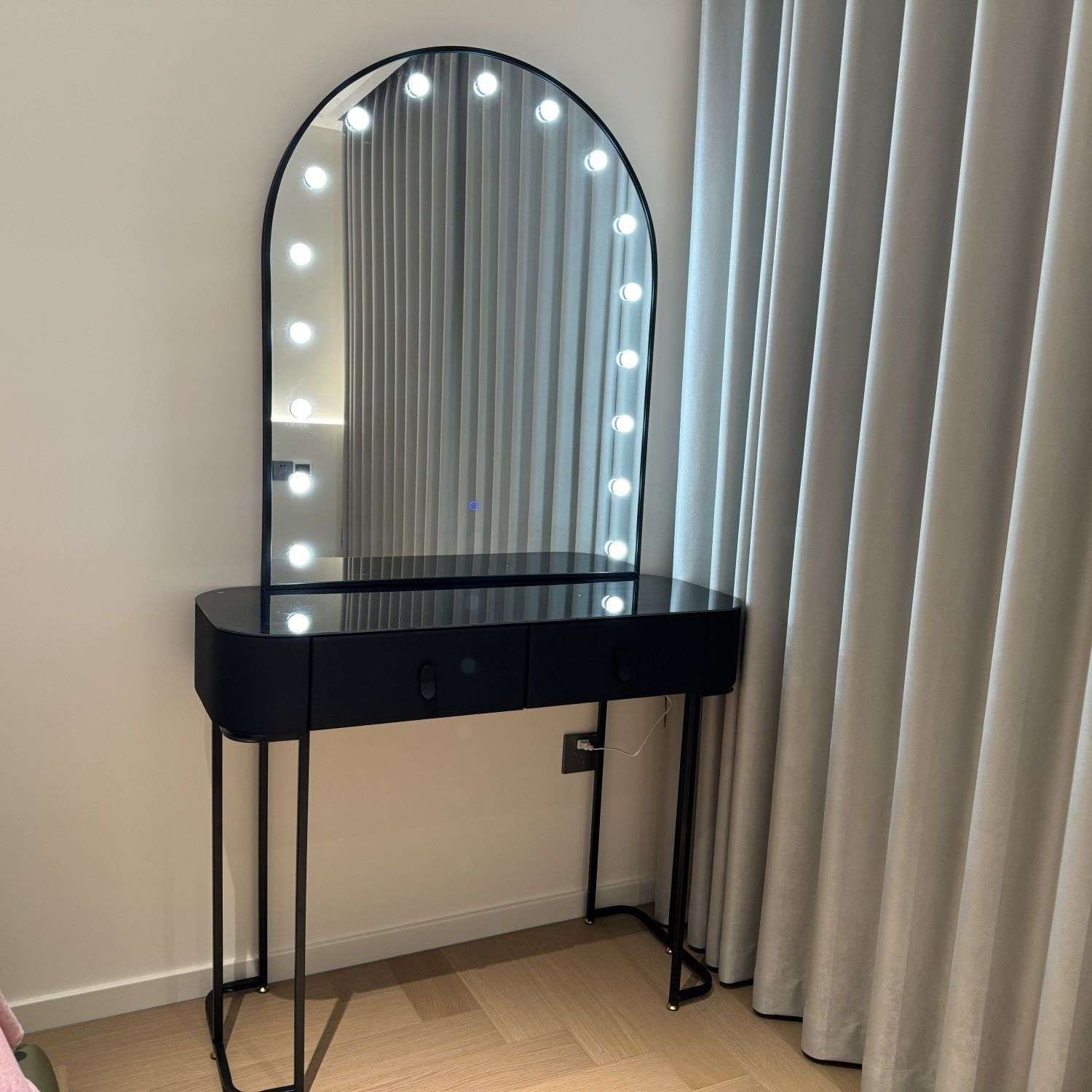 化妆台化妆师专用网红影楼化妆镜带灯婚纱店梳妆台美容院化妆桌