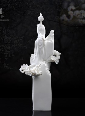 喜上眉梢古典仕女办公室书房橱窗家居明清古风唯美送闺蜜陶瓷摆件