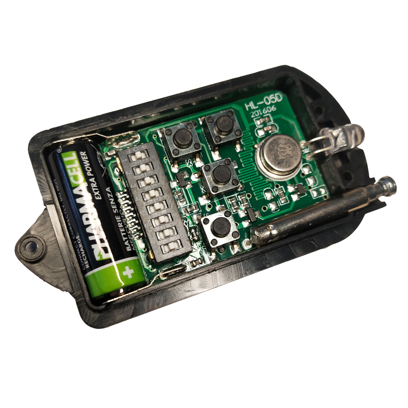 华麟电动门卷帘门遥控器433频率八位拨码手柄固定码可配好直接用