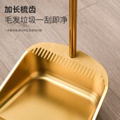加厚不锈钢簸箕家用铁撮箕畚斗大小号垃圾铲扫地灰斗不粘头发神器